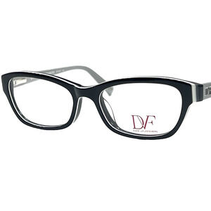 NEW Diane von Furstenberg DVF 5047 001 Black & Gray Eyeglasses Frames 50-17-135